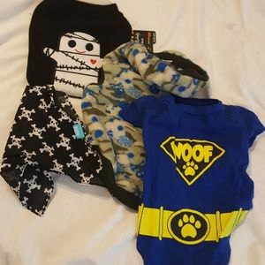 Dog clothes lot sz med